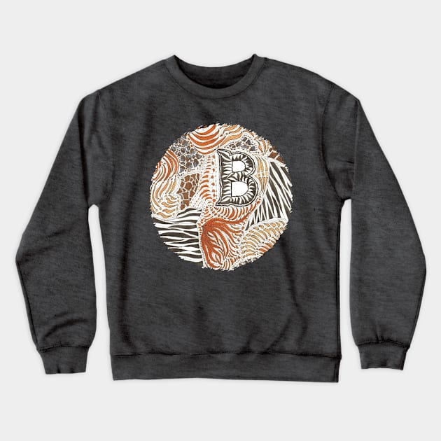 B Initial Animal Print Crewneck Sweatshirt by zharriety